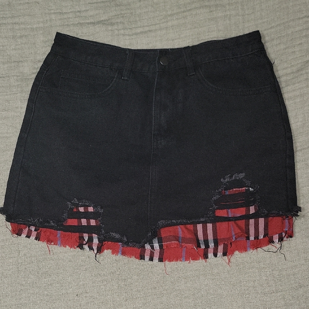 Superdown Black Denim Skirt🏖